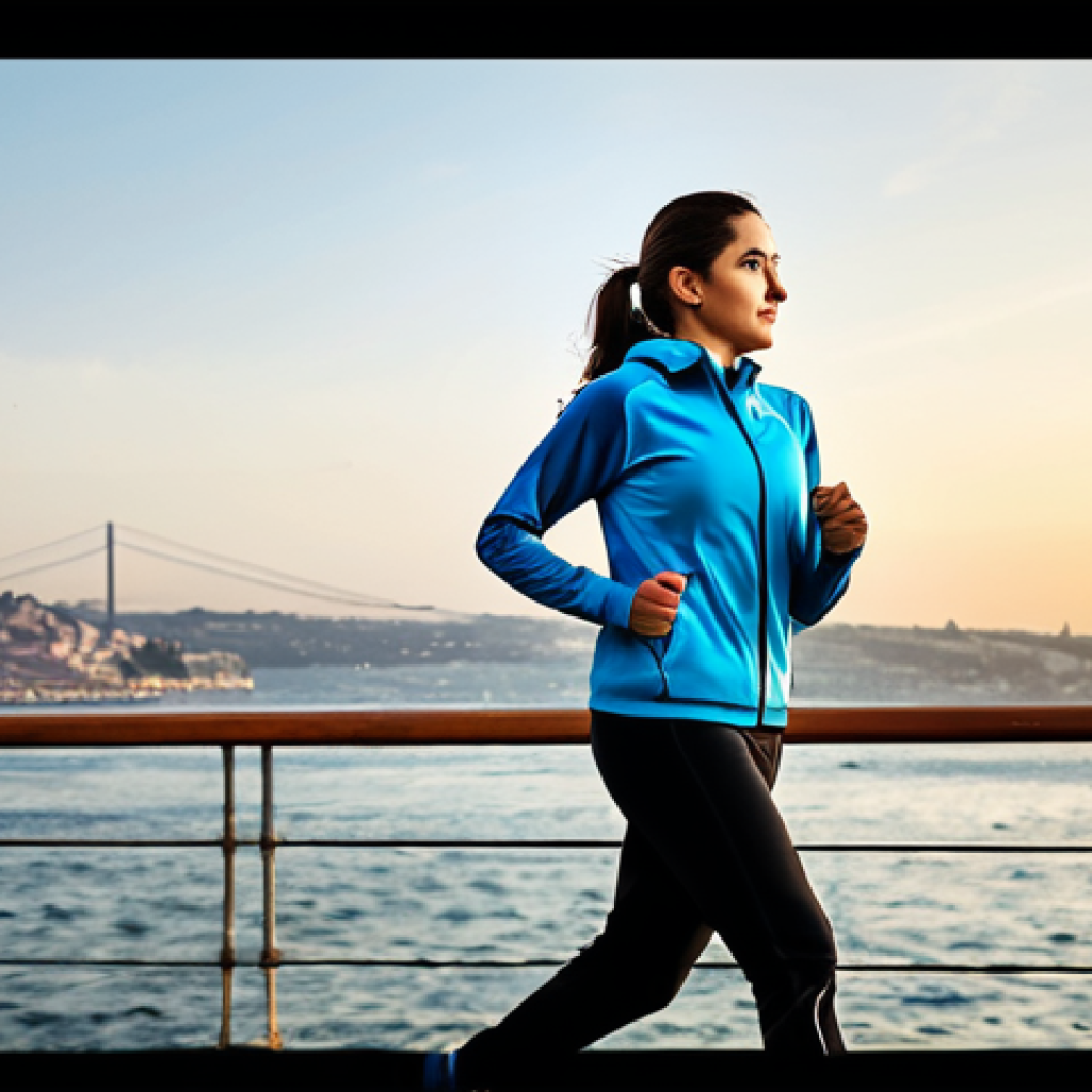 **

"A professional Turkish woman in modest, stylish sportswear, jogging along the Bosphorus at sunrise, fully clothed, appropriate attire, safe for work, perfect anatomy, natural proportions, professional photography, high quality, Istanbul skyline in the background, motivational quote about health and fitness in Turkish subtly overlaid."

**